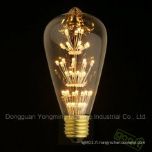 Ampoule de décoration de St64 LED, ampoule antique de 3W E26 / E27 LED